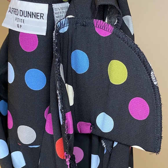 ALFRED DUNNER Vintage Multicoloured Polka Dots Shirt/Blouse - Picture 5 of 6